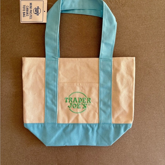 Trader Joe's Mini Pastel Tote Bags - Complete Set - Picture 4 of 5